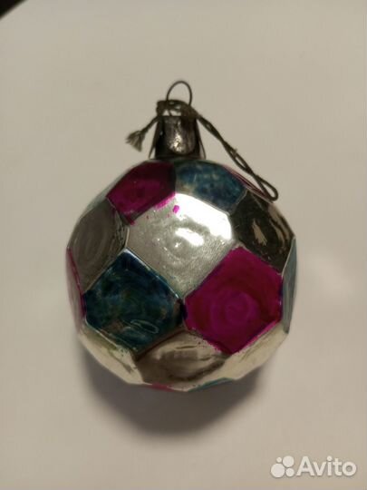 Елочные игрушки СССР шар с гранями