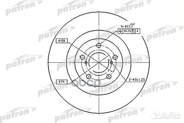 PBD7004 patron Диск тормозной PBD7004 patron