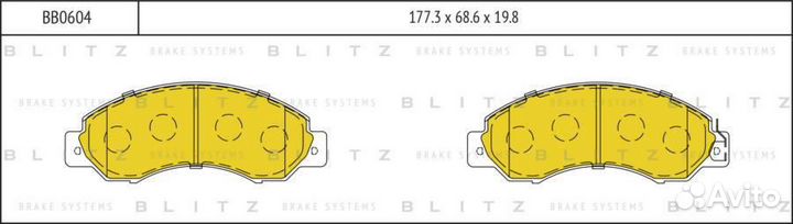 Blitz BB0604 Колодки тормозные nissan tiida 04- пе