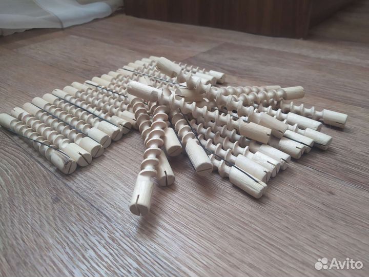 Бигуди СССР дерево 35 шт