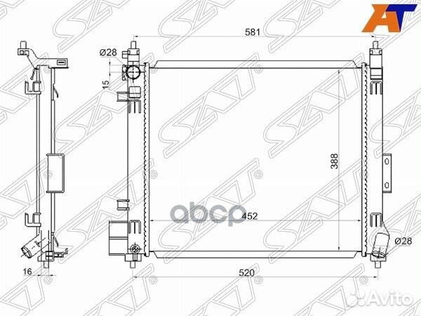 Радиатор Nissan Note 12-16 NS0001-E12-1 Sat