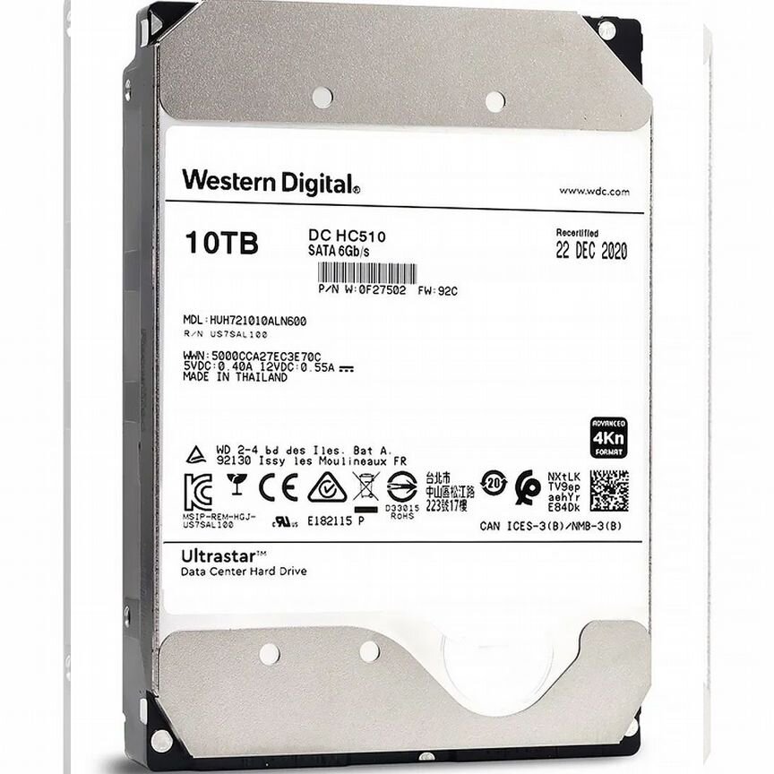 [0F27502] Жесткий Диск Western Digital 0f27502 10tb SATA3