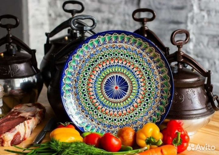 Узбекский ляган для плова Риштан, д-32см