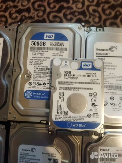 Жесткие диски для компьютера 500, 750 1000 Гб, тб