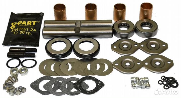 Шкворень газ-3302 в сборе с втулками и подшипникам