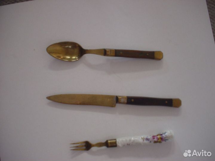 Старинный ножик и ложечка