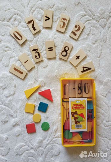 Счётный набор, веер букв и цифр, палочки