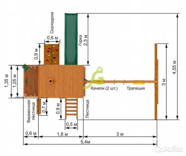 Детская площадка Игровая площадка Шато (Домик)