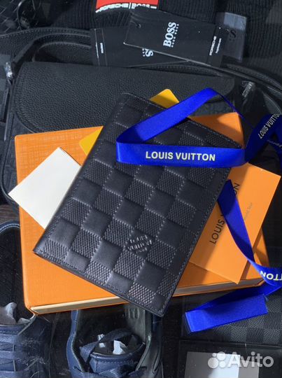 Louis Vuitton обложка для паспорта Damier Graphite