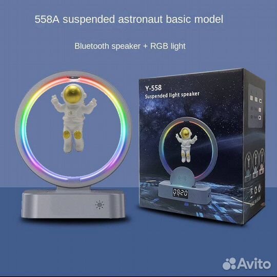 5 в 1: ночник, колонка, часы, зарядка, радио