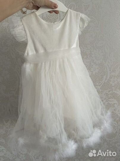 Платье снежинка для девочки 98-104