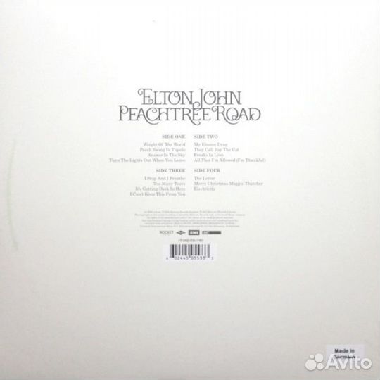 Виниловая пластинка Elton John - Peachtree Road (B