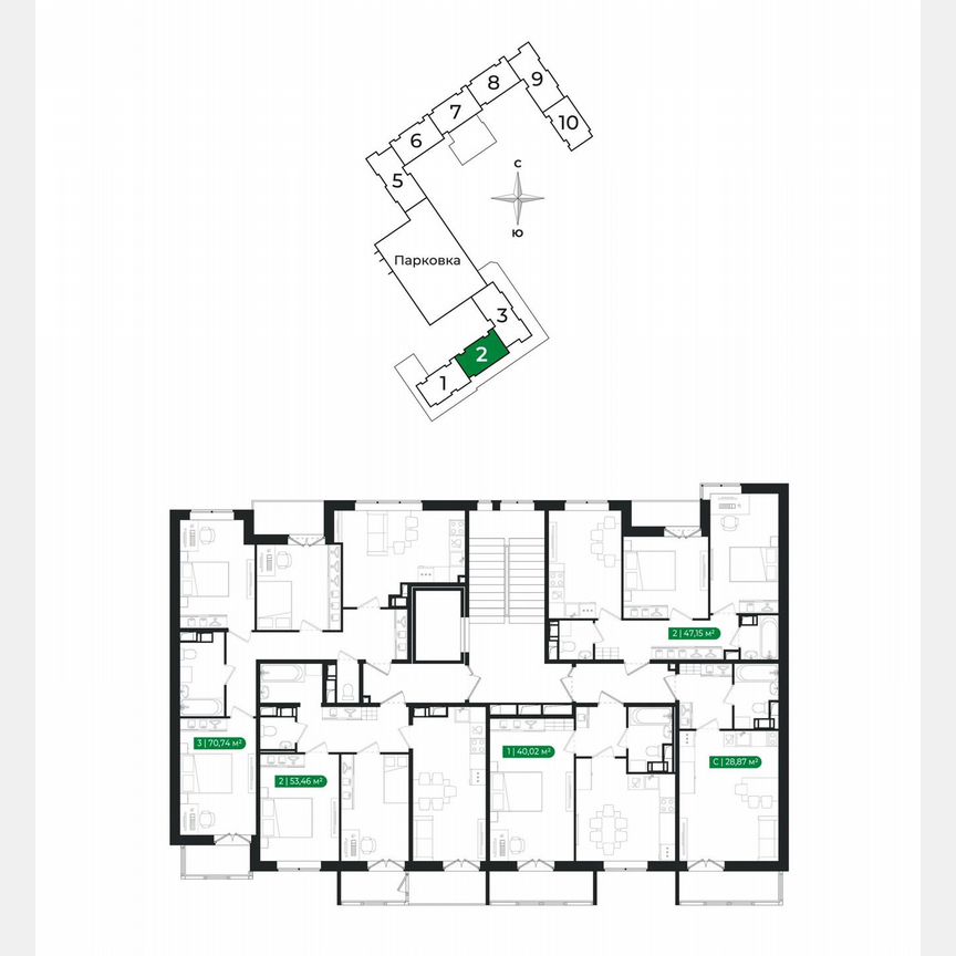 Квартира-студия, 28,9 м², 8/8 эт.
