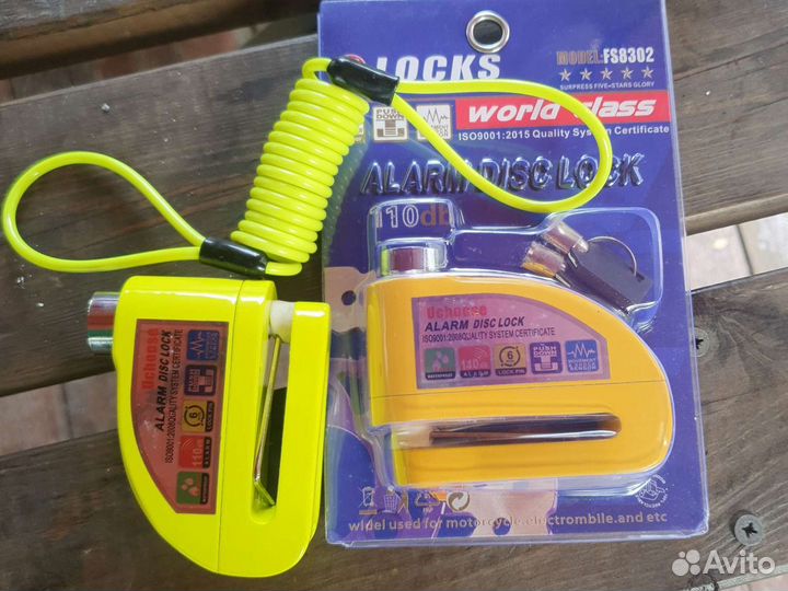 Замок на диск мотоцикла с сиреной