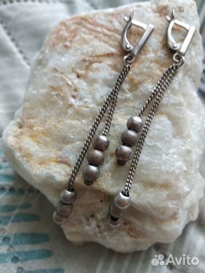 Серьги серебро