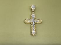 Золотой крест православный с распятием