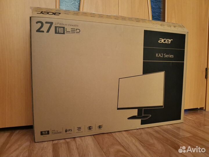 Монитор Acer 27 дюймов (IPS, 75Hz, безрамочный)