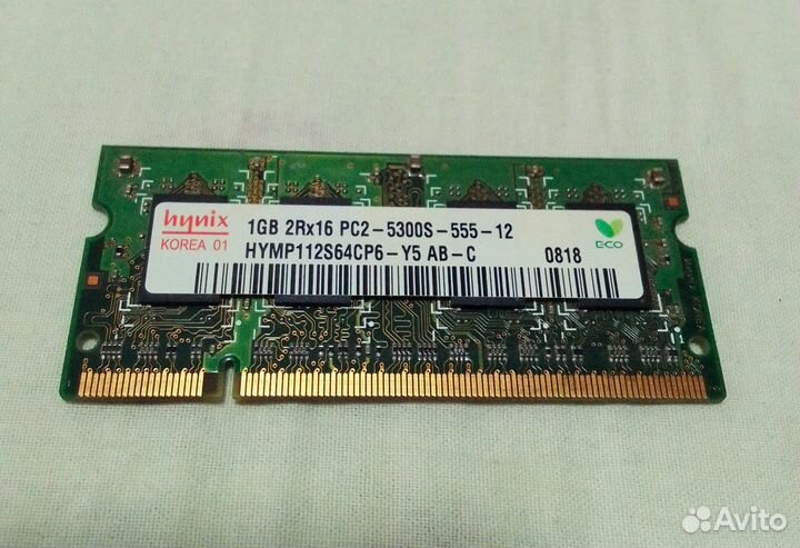 DDR2 1GB, 2GB оперативная память для ноутбука