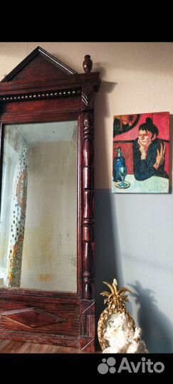 Картина фреска на дереве