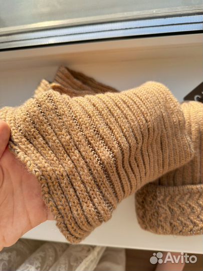 Комплект шапка и шарф женские зимние