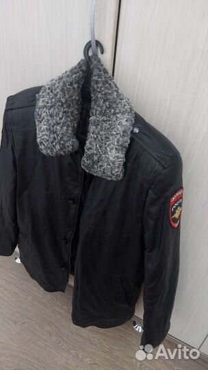Кожаная куртка полиция мужская 52 54 новая