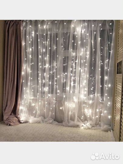 Гирлянда штора удлинитель для гирлянды крючки