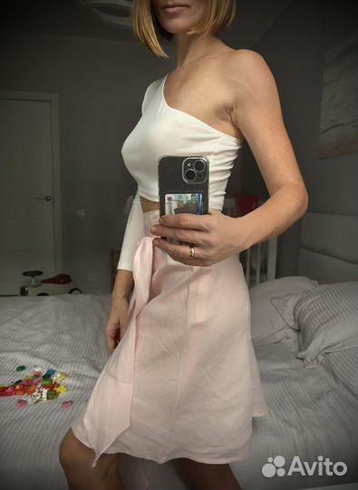 Юбка натуральный лен