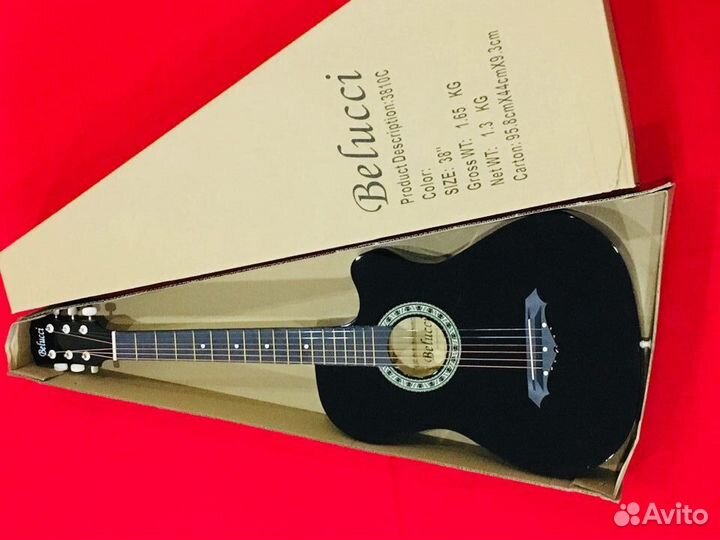 Гитара новая акустическая Belucci 3810BK глянец