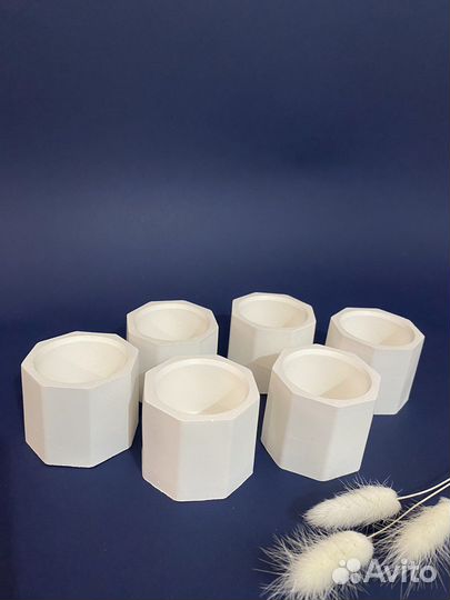 Гипсовая форма для заливки свечи, подсвечник