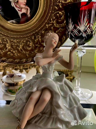Винтаж: Фарфоровая статуэтка балерина Wallendorf