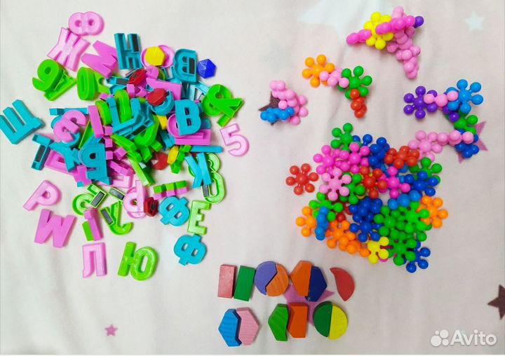 Буквы цифры магнитные+конструктор