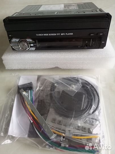 Магнитола с выдвижным экраном 1DIN, GPS,7 дюймов
