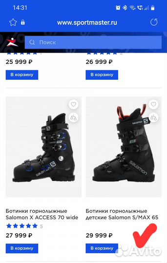 Горнолыжные ботинки