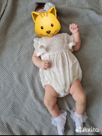 Хлопковое боди для девочки 62 размер