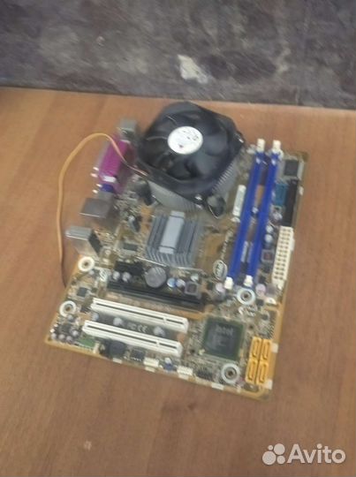 Материнская плата lga 775 + процессор