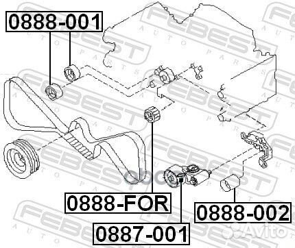 Ролик обводной (subaru impreza g11 2000-2007) 0