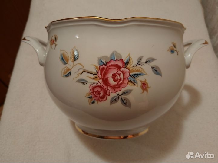 Супница фарфор СССР, кффз, Чайка