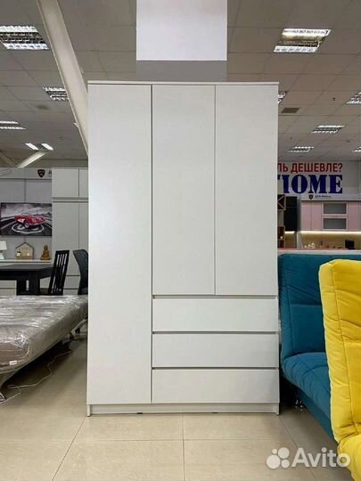 Шкаф без ручек с ящиками в стиле Икеа 1,2м
