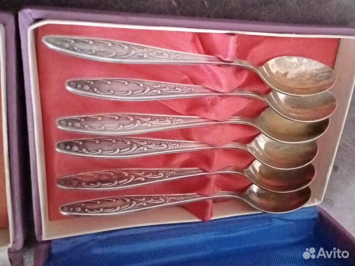 Набор чайных ложек мельхиор СССР