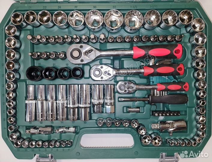 Набор дюймовых ключей и головок в чемодане, 150шт