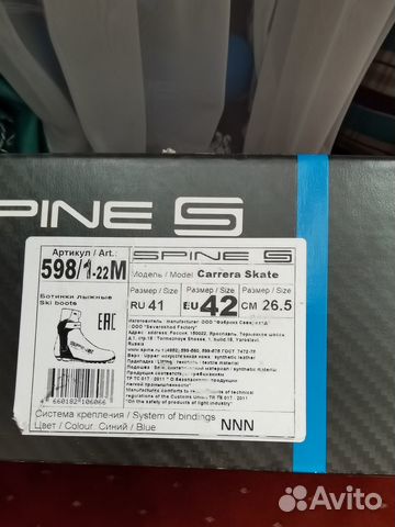 Лыжные ботинки Spine carrera scate