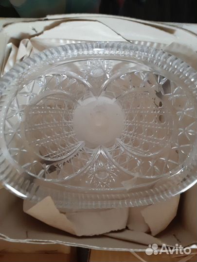 Ваза хрустальная СССР новая в упаковке