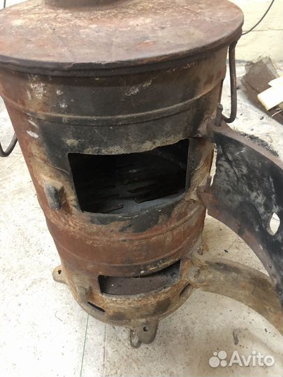 Печь буржуйка чугунная армейская
