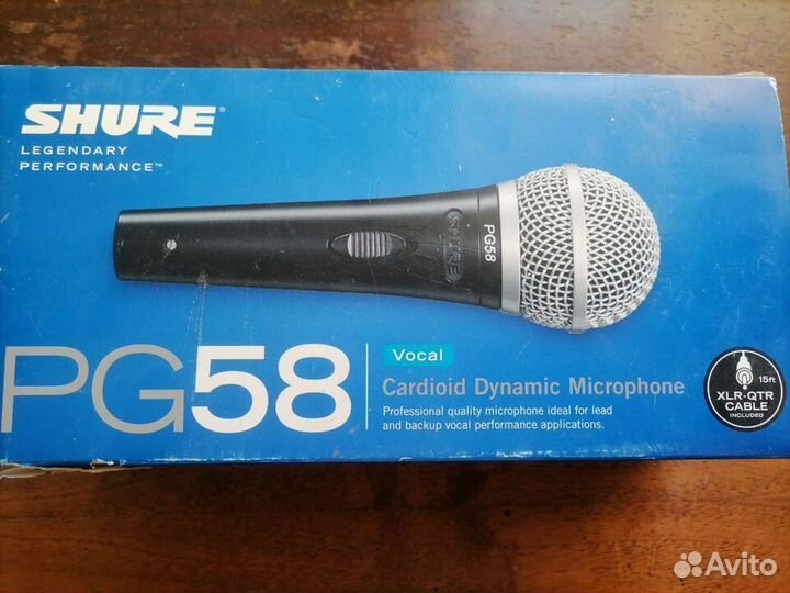 Shure PG58-XLR кардиоидный вокальный микрофон