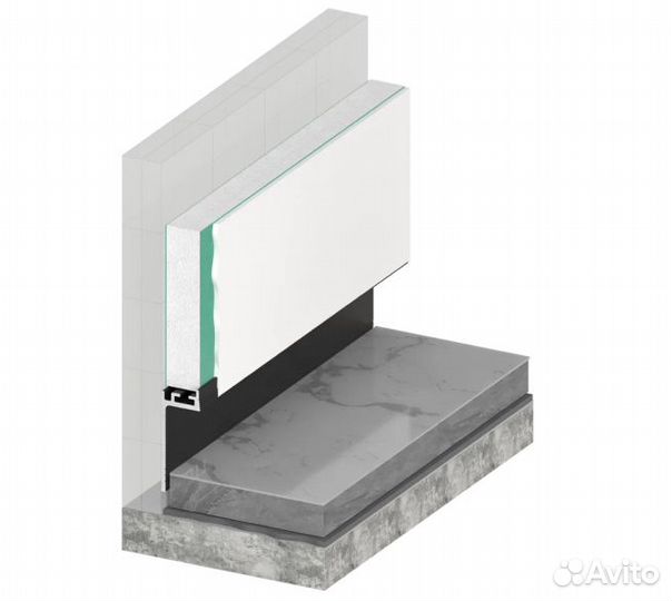 Теневой плинтус однослойный kraab gipps для гкл