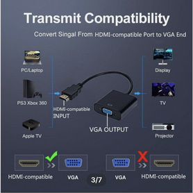 Переходник конвертер hdmi-VGA, DisplayPort- DVI