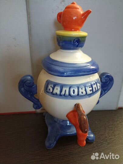 Керамический самовар, чайница