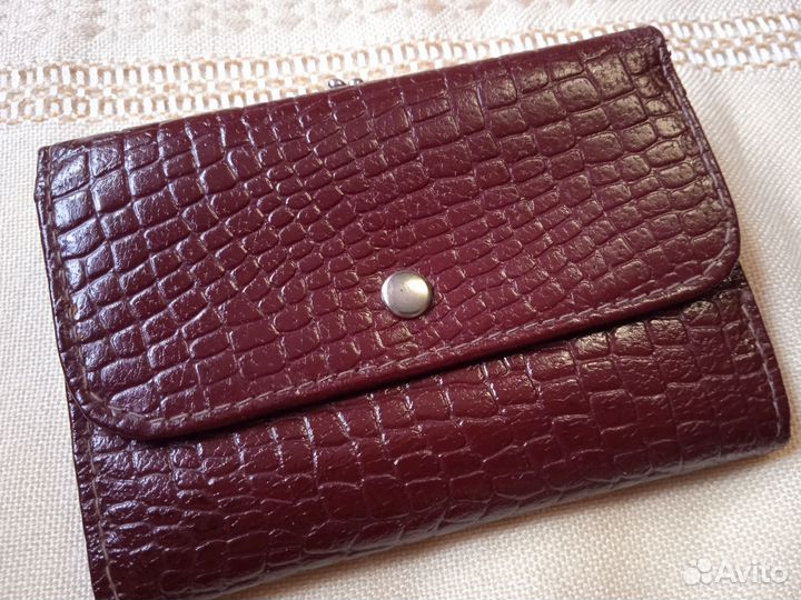 Кошелек женский винтаж СССР натуральная кожа