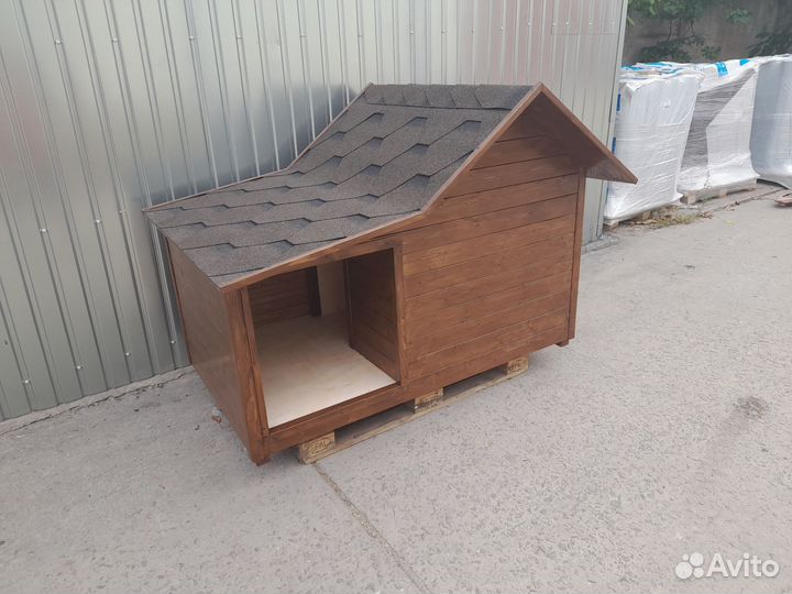 Будка для собаки 1600х930 утепленная с тамбуром