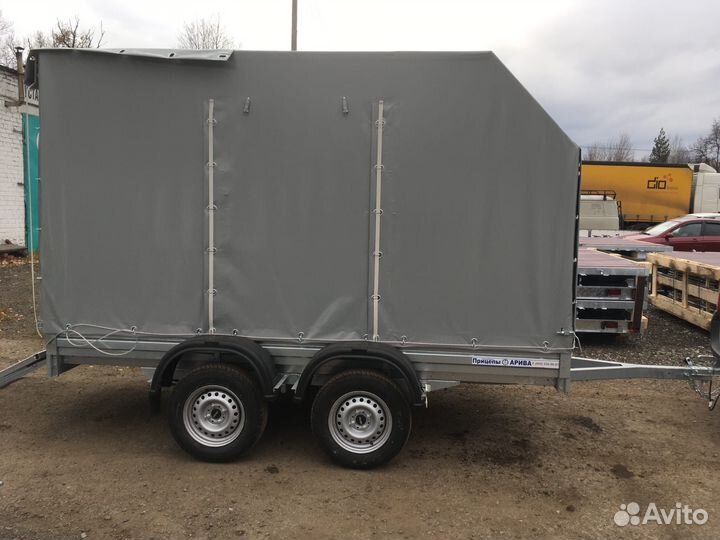 Прицеп с трапом и евро тентом мзса 817731.012